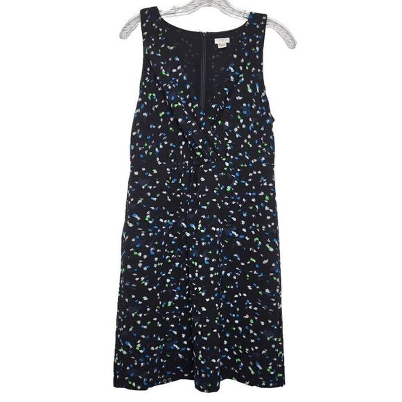 J.Crew Wrap Front Sleeveless Dress in Painted Dots Size 6 - Picture 1 of 12